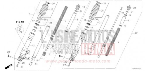 FOURCHETTE AVANT CMX1100D3T de 2026
